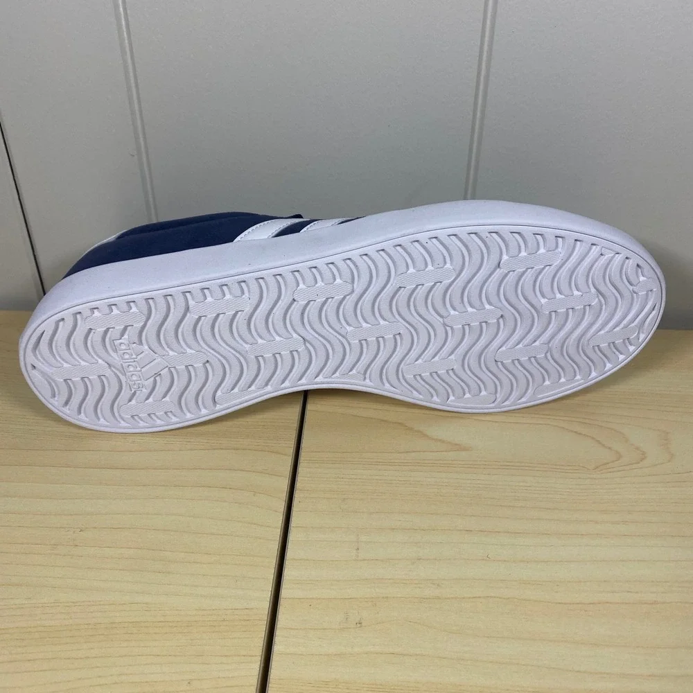 NEW Adidas VL Court 3.0 Mens Navy Blue White Suede Skateboard Shoes Size 10.5 - Picture 5 of 9